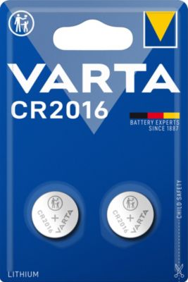 Pile au lithium CR2016 Varta, lot de 2