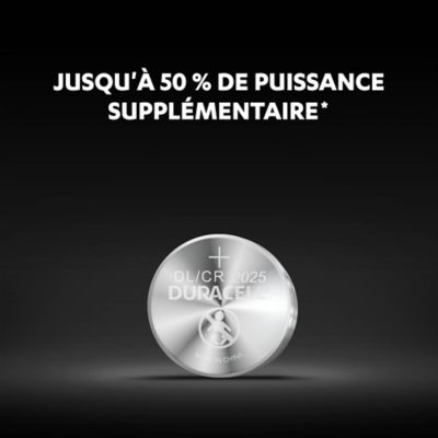 Pile au lithium CR2025 Duracell, lot de 2