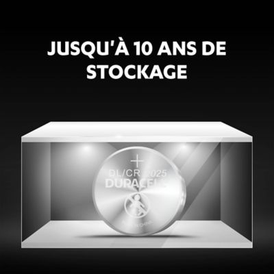 Pile au lithium CR2025 Duracell, lot de 2