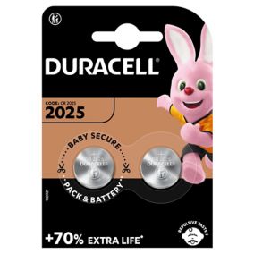 Pile bouton lithium Duracell 2025, lot de 2