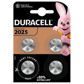 Pile bouton lithium Duracell 2025, lot de 4