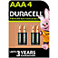 Pile rechargeable AAA (LR03) Duracell 750Mah, lot de 4