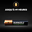 Pile rechargeable AAA (LR03) Duracell 750Mah, lot de 4