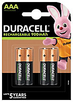 Pile rechargeable AAA (LR03) Duracell 900Mah, lot de 4