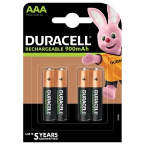 Pile rechargeable Duracell LR3 AAA 900 mAh, lot de 4