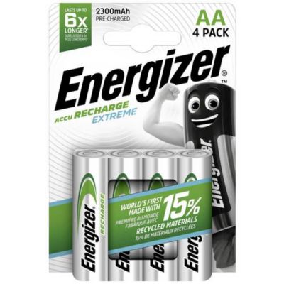 Pile rechargeable LR6 (AA) NiMH 2300 mAh, pack de 4 - Extreme HR06, 1,2 V