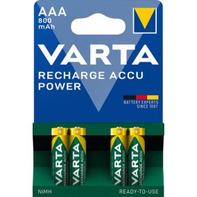 Pile rechargeable Ni-MH AAA (LR03) Varta, lot de 4