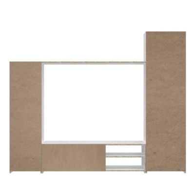 PILVI Meuble TV - Blanc mat - L 220,4 x P41,3 x H177,5 cm