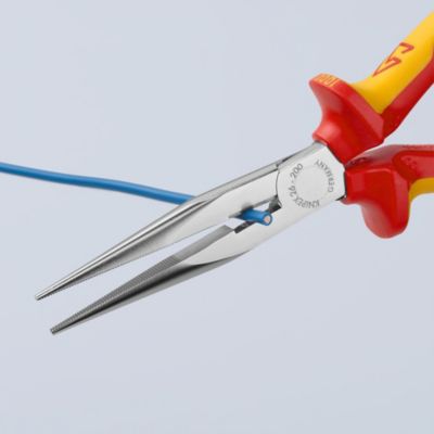 Pince à bec isolée demi-ronde Knipex 200 mm