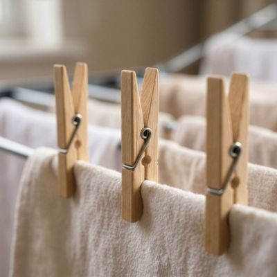 Pince à linge en bambou, vendues par 20 MSV