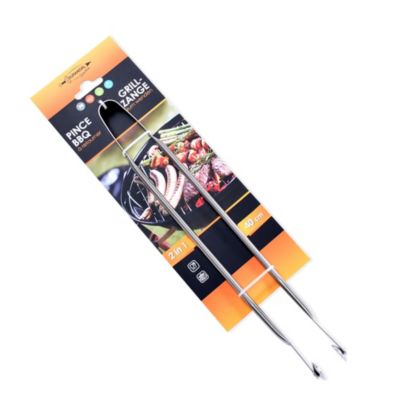 Pince Barbecue Roulette Inox, Pince à Retourner les Saucisse BBQ, 38cm