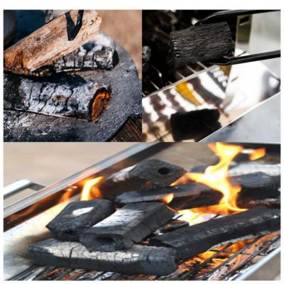 Pince à Bois de Chauffage Robuste 40cm avec Paire de Gants - Accessoire Cheminée Anti-brûlure pour Feux de Camp et Cheminées