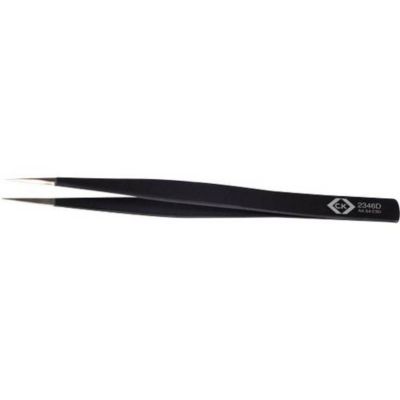Pince brucelle antistatique (ESD) C.K. T2346D AA SA-ESD, pointue 130 mm