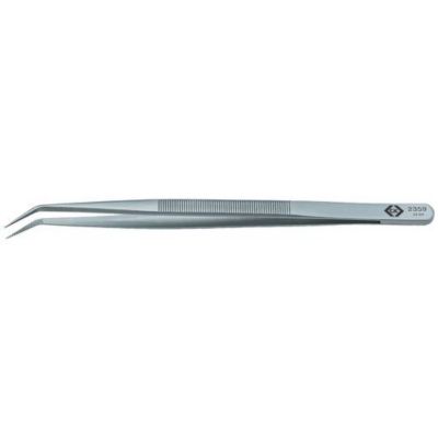 Pince brucelle de montage T2359 22 SA pointue courbée fine 150 mm