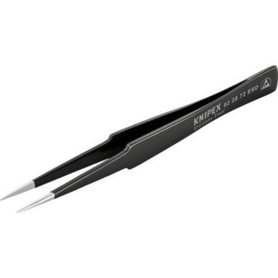 Pince brucelle de précision ESD super-pointue 135 mm, acier chrome-nickel (18/10)