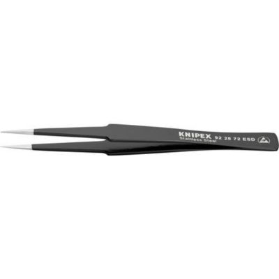 Pince brucelle de précision ESD super-pointue 135 mm, acier chrome-nickel (18/10)