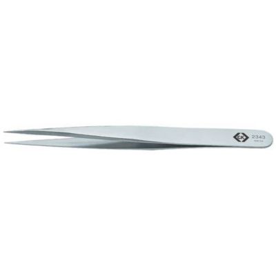 Pince brucelle de précision MM SA pointue fine 130 mm T2343 - acier inoxydable, amagnétique