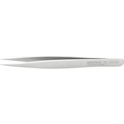 Pince brucelle de précision pointue 120 mm - acier chrome-nickel, revêtement ESD
