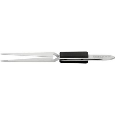 Pince brucelle de soudage droite 160 mm, pointes compactes, acier à ressort