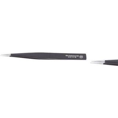 Pince brucelle ESD Wiha 32325 pointue 130 mm antistatique pour électronique