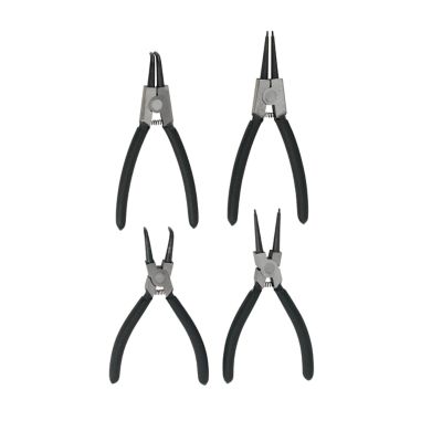 Pince circlips mâchoire bec long, 4 pièces