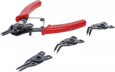 Pince à circlips têtes échangeables 160 mm 5 pièces BGS Diy 454