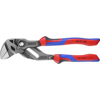 Pince-clé noire tête polie 180mm - Capacité 40mm - KNIPEX 86 02 180