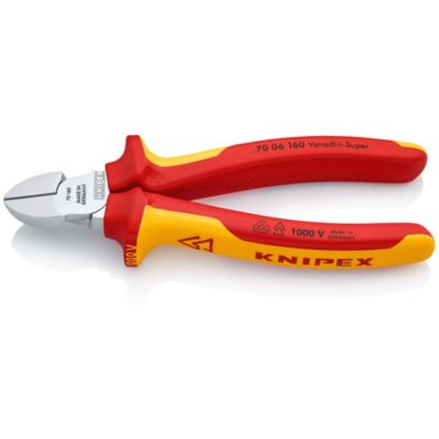 Pince coupante de cote isolée Knipex 160mm jaune et rouge