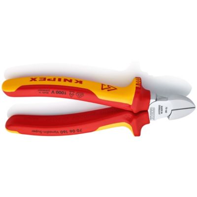 Pince coupante de cote isolée Knipex 160mm jaune et rouge