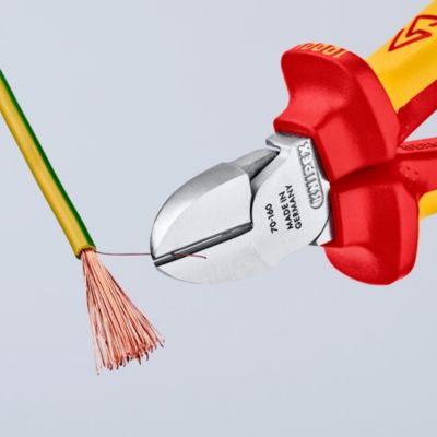 Pince coupante de cote isolée Knipex 160mm jaune et rouge