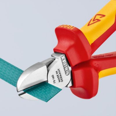 Pince coupante de cote isolée Knipex 160mm jaune et rouge