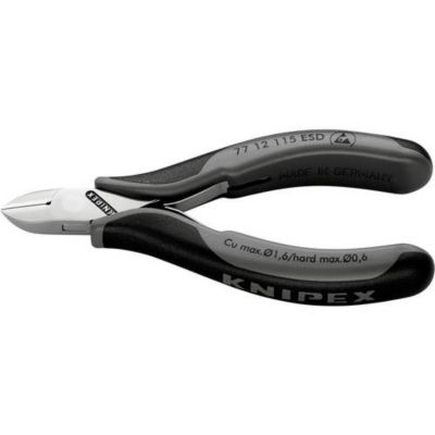 Pince coupante diagonale ESD 77 12 115 - 115 mm, lames trempées, poignées bi-matière