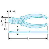 Pince coupante diagonale Facom 180 mm