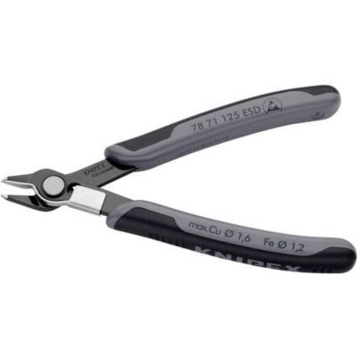Pince coupante ESD 125 mm pour circuits imprimés, modèle 78 71 125, poignée 3K, acier trempé.