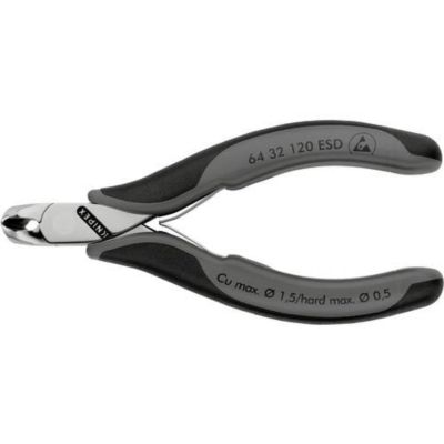 Pince coupante frontale ESD 64 32 120, 120 mm, coupe de précision pour électronique