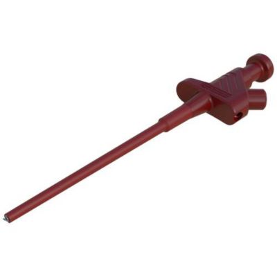 Pince crocodile fine KLEPS 30 rouge - connexion 4 mm, longueur 158 mm
