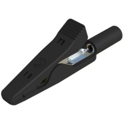 Pince crocodile miniature 8 A 60 V/DC noire 41,5 mm Hirschmann 930318100