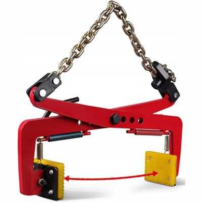 Pince de Levage Chaîne ProClamp 350 - 350 kg, Ouverture 30-51 cm, Acier + Caoutchouc, Pour Chantier et Industrie