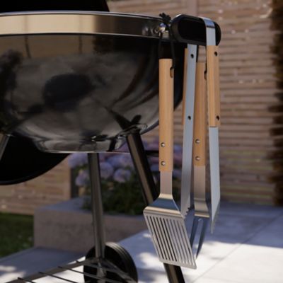 Pince manche en bois pour barbecue GoodHome