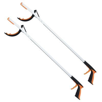 Pince Ramasse Objet 88 CM,Pince Ramasse Déchets en Aluminium,Poignée Ergonomique avec Gâchette Flexible,Design Antidérapant