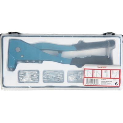 Pince à riveter MEISTER CP195270 avec 100 rivets aluminium et coffret