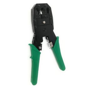 Pince à sertir 3 en 1. Pour connecteurs RJ45, RJ11, RJ12. Vert