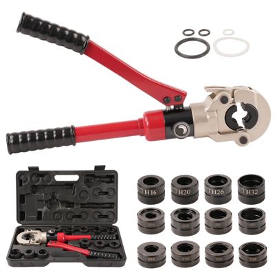 Pince à Sertir Hydraulique calibre 15 32mm, Pince a Sertir avec 12pcs Contour,Outil de sertissage hydraulique per Plomberie Presse