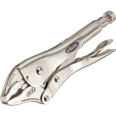 Pince-étau demi-ronde 125 mm Vigor V1804, mâchoires acier chrome-molybdène.