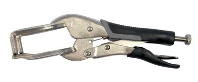 pince étau en u 240mm crv avec manche soft grip - om 8083 - clas equipements