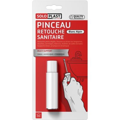 Pinceau de retouche sanitaire Soloplast blanc alpin