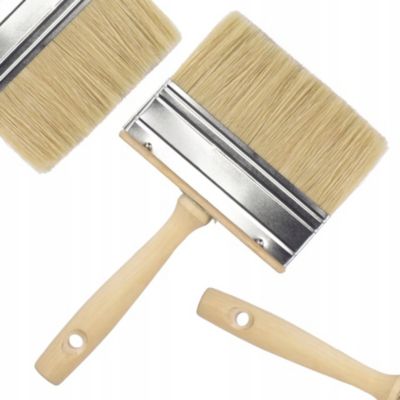 Pinceau de Tapissier 110 mm - Poils Denses, Manche Bois Ergonomique, Pour Colle, Peinture, Préparation Surface