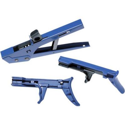 Pinces HellermannTyton MK20 bleu pour colliers de serrage, largeur max. 4,8 mm, outil léger et ergonomique