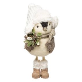 Pingouin avec Bonnet "Cocon" 28cm Beige