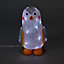 Pingouin de neige LED musical 40 cm